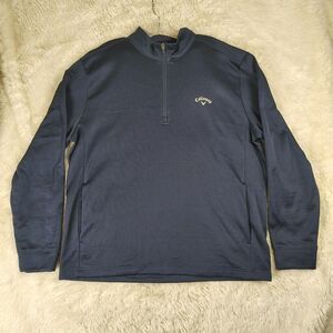 Callaway Lightweight Golf 1/4 Zip Pullover Navy Blue Sz XL